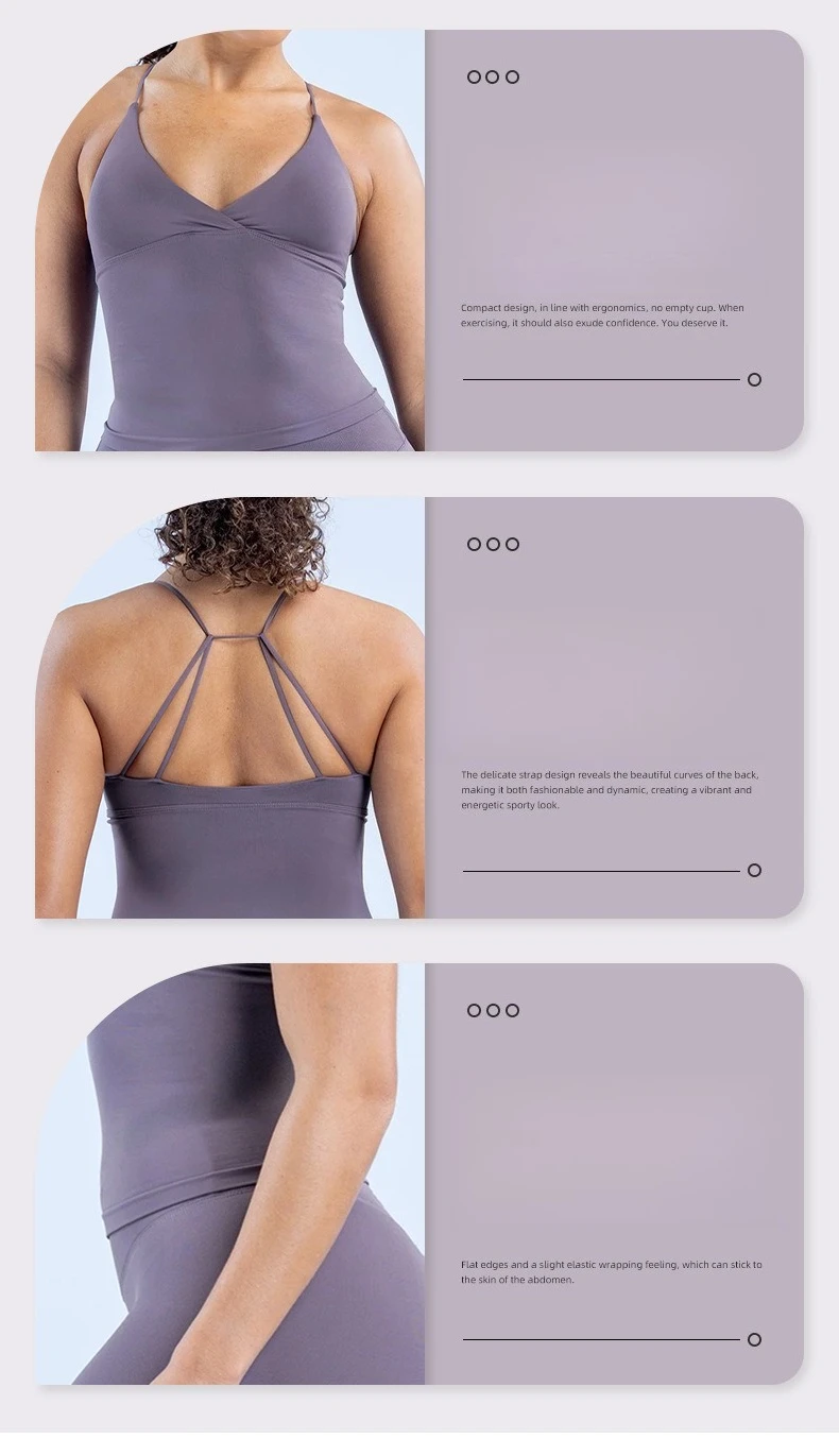 Women Seamless Cross Sports Vest Gym Yoga Tops with Padded Sexy Backless Workout Fitness Camisole Running Sports Tops Summer