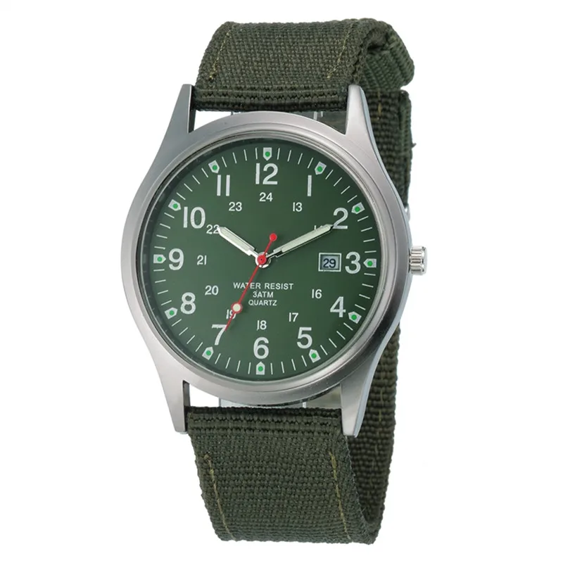 Boys Brand Cheap Watches Men Fashion Casual Nylon Band Sports Army Gifts Date Quartz Wrist Watch Fluorescent Relogio Masculino