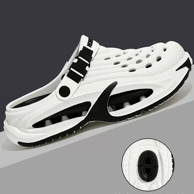 Fashion Hollow Out Thick Bottom Sports Sandals Men Eva Soft Sole Summer Clogs Sandals Men Non Slip Outdoor Driving Beach Sandles