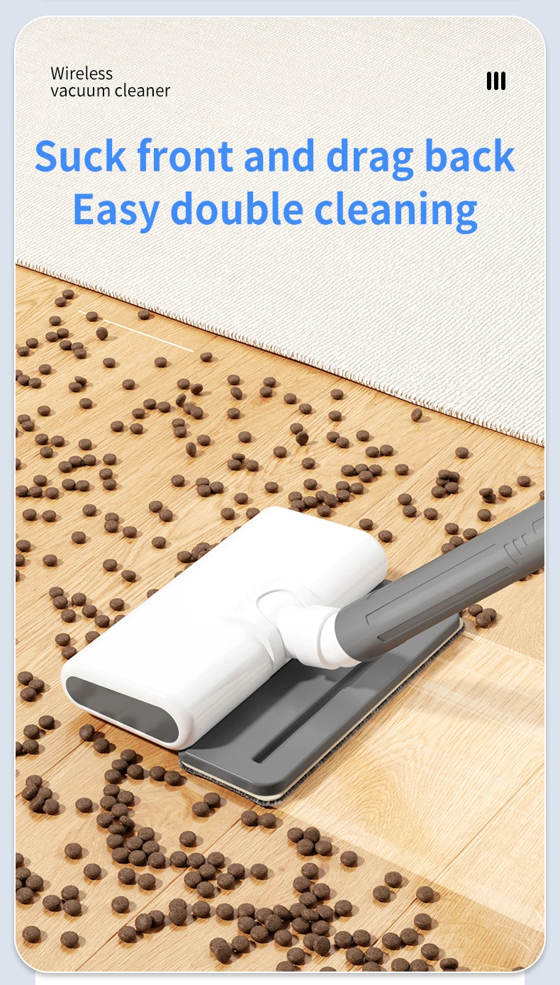 Handheld Cordless Vacuum Cleaner, 18Kpa 55Mins Smart Stick Vac with Tangle-Resistant Design Hard Floor Carpets Pet Hair