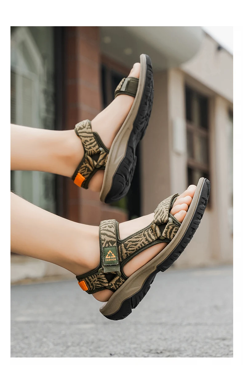 Classic Men's Hiking Sport Sandals Lightweight Leisure Beach Shoes Summer Open-Toe Breathable Travel Walking Sandials