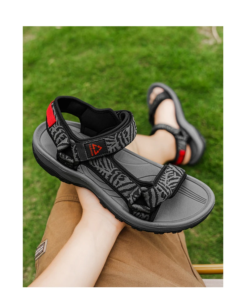 Classic Men's Hiking Sport Sandals Lightweight Leisure Beach Shoes Summer Open-Toe Breathable Travel Walking Sandials