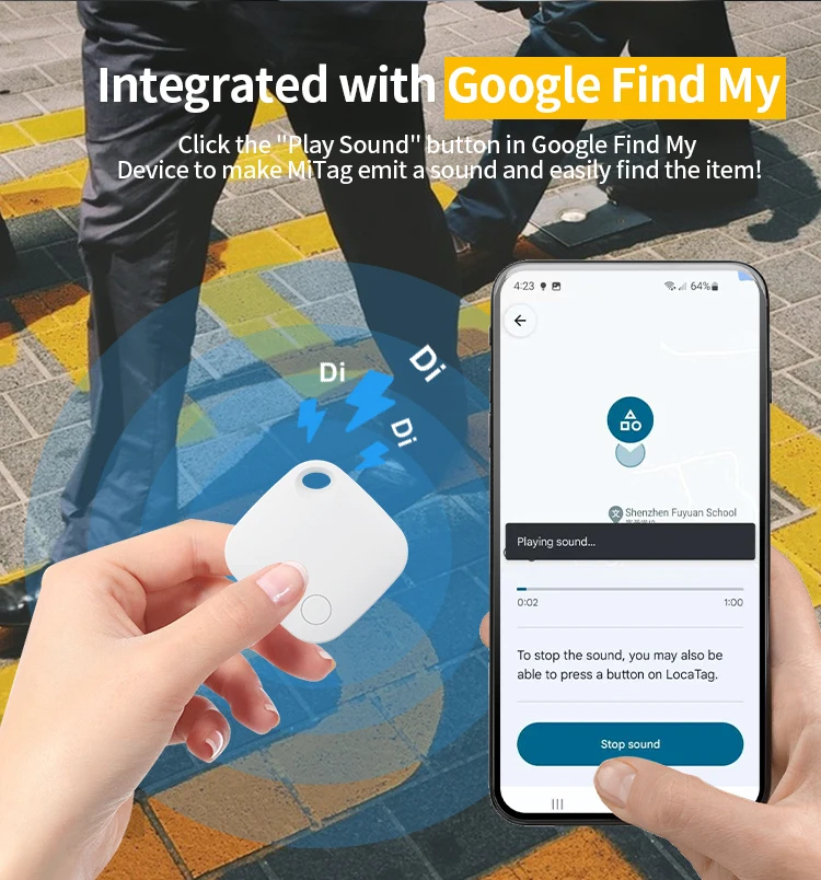Smart Location Tracker for Android Devices Tag Work With Google Find Hub App Positioning Key Finder for Xiaomi Samsung Motorola
