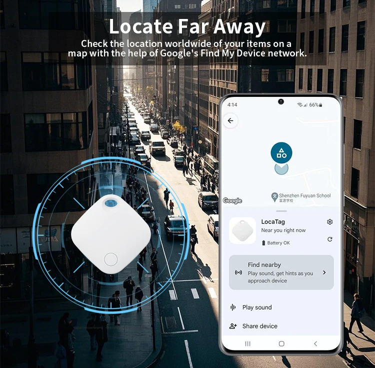 Smart Location Tracker for Android Devices Tag Work With Google Find Hub App Positioning Key Finder for Xiaomi Samsung Motorola