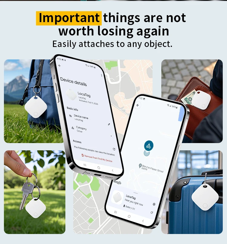 Smart Location Tracker for Android Devices Tag Work With Google Find Hub App Positioning Key Finder for Xiaomi Samsung Motorola