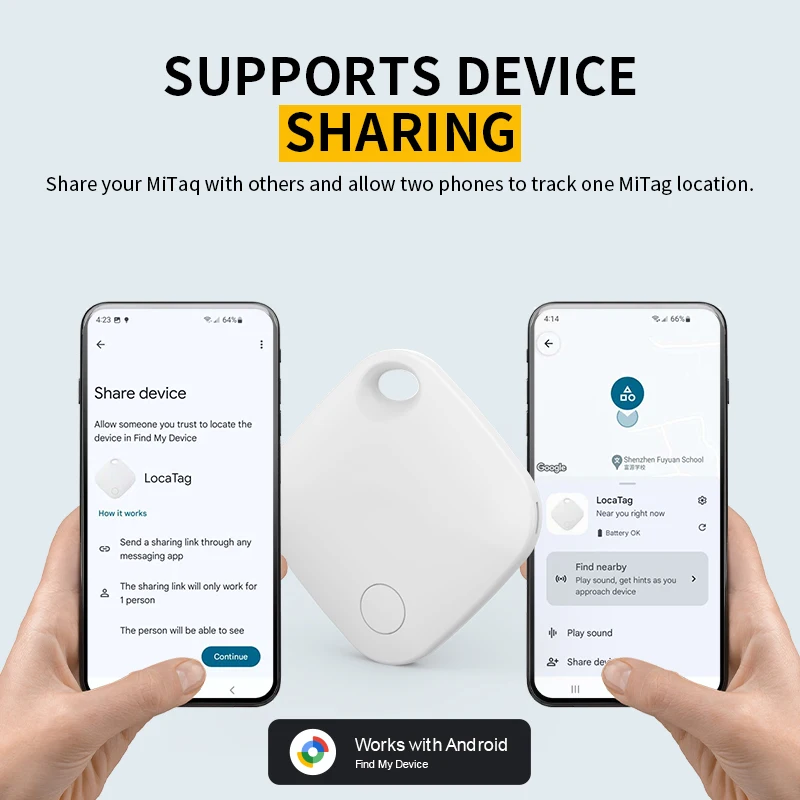 Smart Location Tracker for Android Devices Tag Work With Google Find Hub App Positioning Key Finder for Xiaomi Samsung Motorola