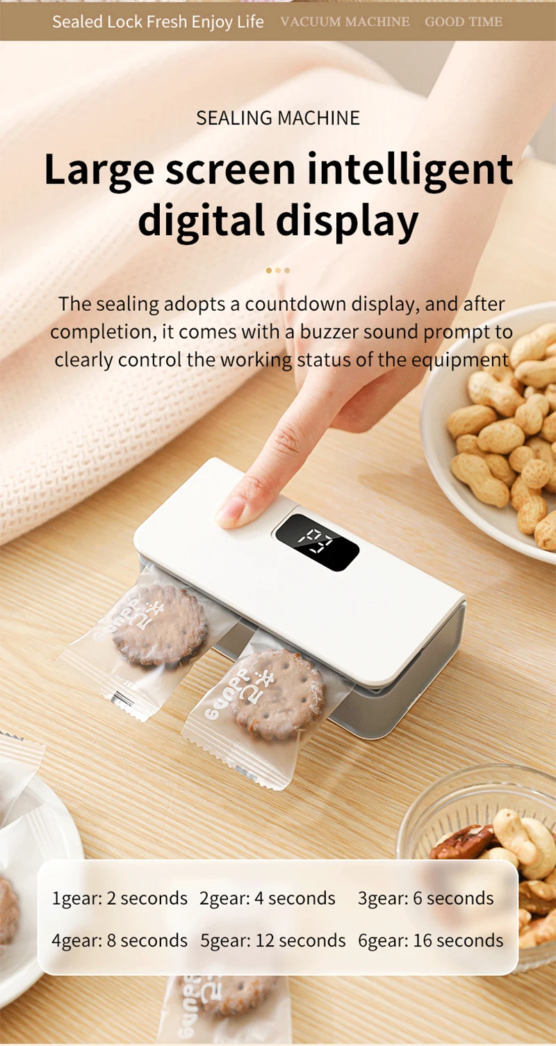 Mini Heat Sealer Plastic Bag Heat Sealing Machine Rechargable Plastic Storage Package Sealer Handheld Clip Bag Food Heat Sealer