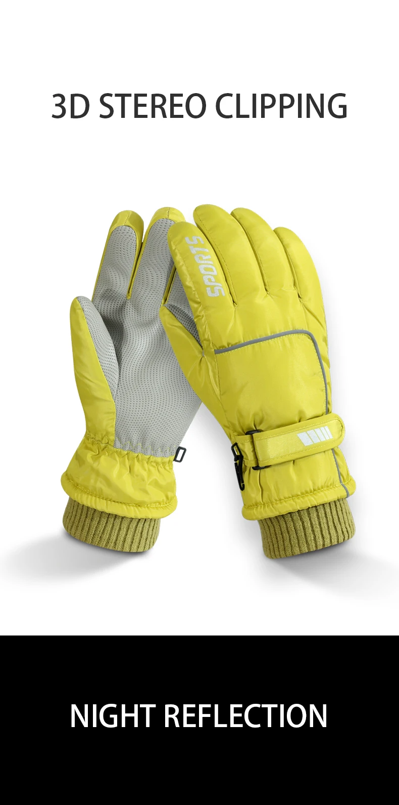 Men's AND WOMEN'S Professional Winter Warm Gloves, Warm Snow Gloves, Waterproof Motorcycle Gloves, Smile 506 Touch Screen
