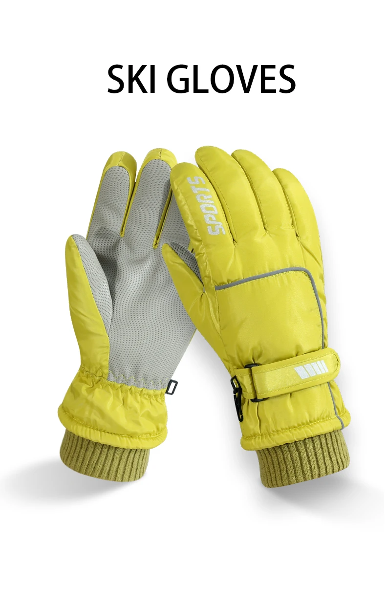 Men's AND WOMEN'S Professional Winter Warm Gloves, Warm Snow Gloves, Waterproof Motorcycle Gloves, Smile 506 Touch Screen