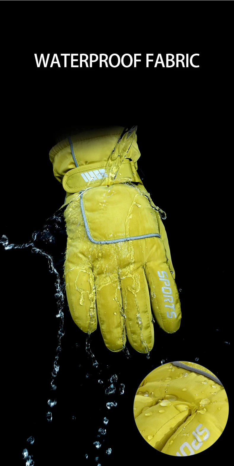 Men's AND WOMEN'S Professional Winter Warm Gloves, Warm Snow Gloves, Waterproof Motorcycle Gloves, Smile 506 Touch Screen