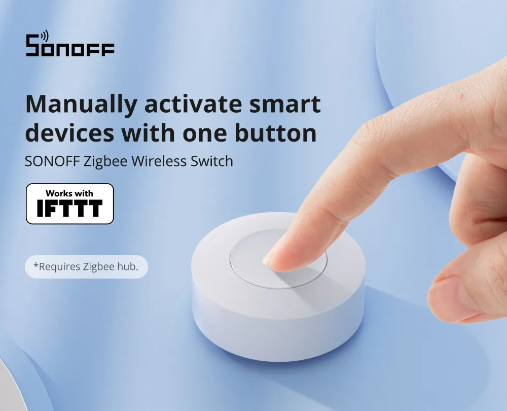 SONOFF SNZB-01P Zigbee Wireless Switch Button Smart Scene Switch Home Automation Control for EWeLink APP Alexa SmartThings