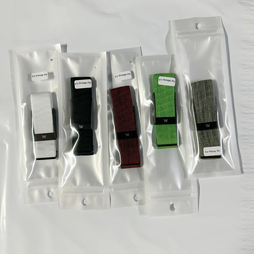 Black Silver Gold Strap Bracelet for Whoop 5.0 Mg Wristband W Logo Band Nylon Woven Elastic Whoop Sports Replacement Straps