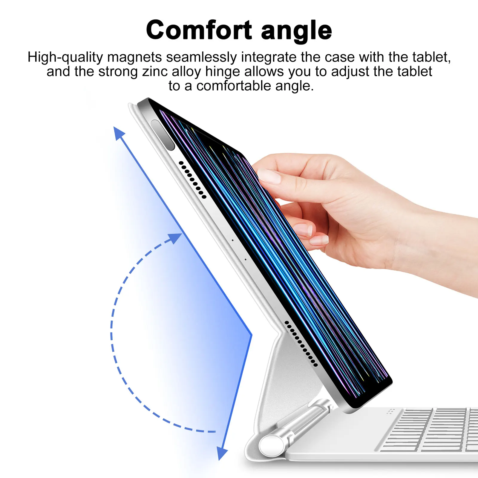 GOOJODOQ Magic Keyboard for iPad Air 6 2024 13 inch Case for iPad Pro 11 12 9 Pro 13 Air 4 Air 5 for iPad 10th Generation Cover