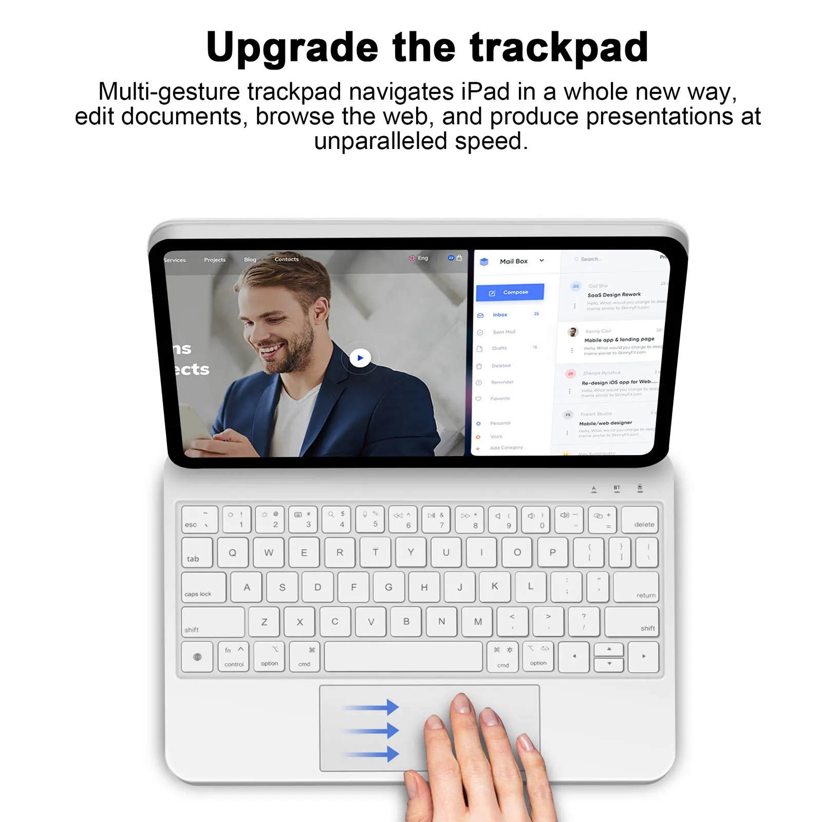 GOOJODOQ Magic Keyboard for iPad Air 6 2024 13 inch Case for iPad Pro 11 12 9 Pro 13 Air 4 Air 5 for iPad 10th Generation Cover