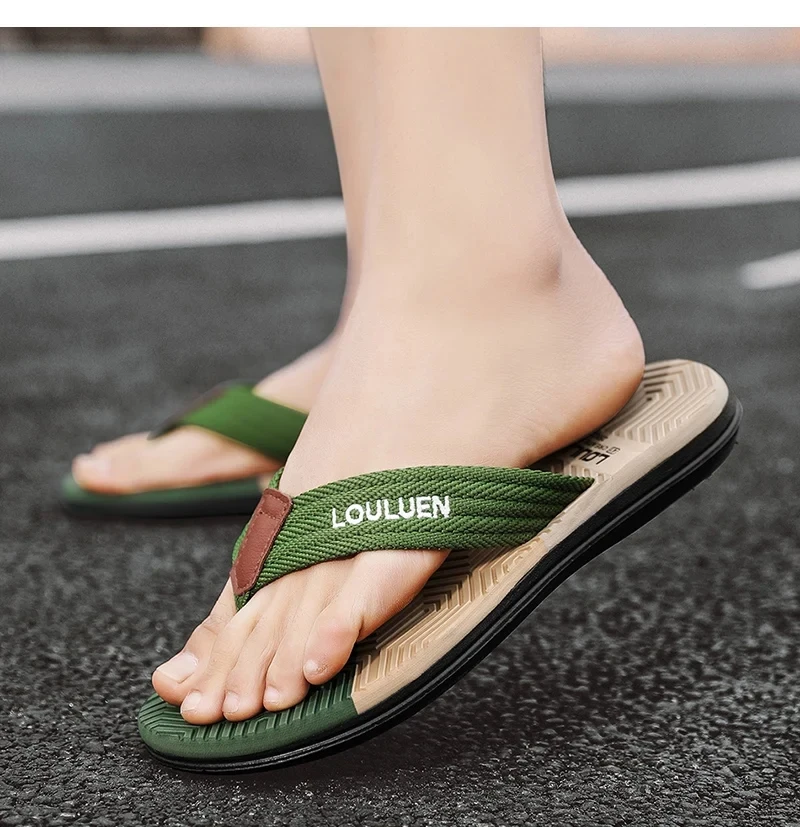 High Quality Hot Sale Men Flip Flops Summer Beach Flip Flops Men Fashion Breathable Casual Beach Men Slippers Summer Outdoor
