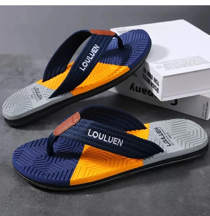 High Quality Hot Sale Men Flip Flops Summer Beach Flip Flops Men Fashion Breathable Casual Beach Men Slippers Summer Outdoor