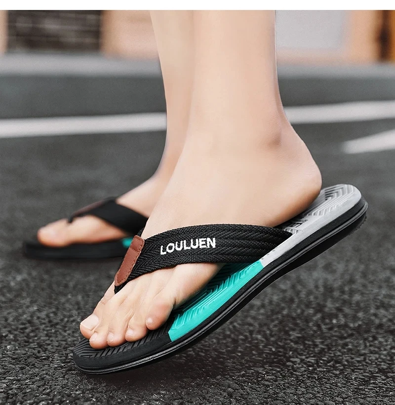 High Quality Hot Sale Men Flip Flops Summer Beach Flip Flops Men Fashion Breathable Casual Beach Men Slippers Summer Outdoor