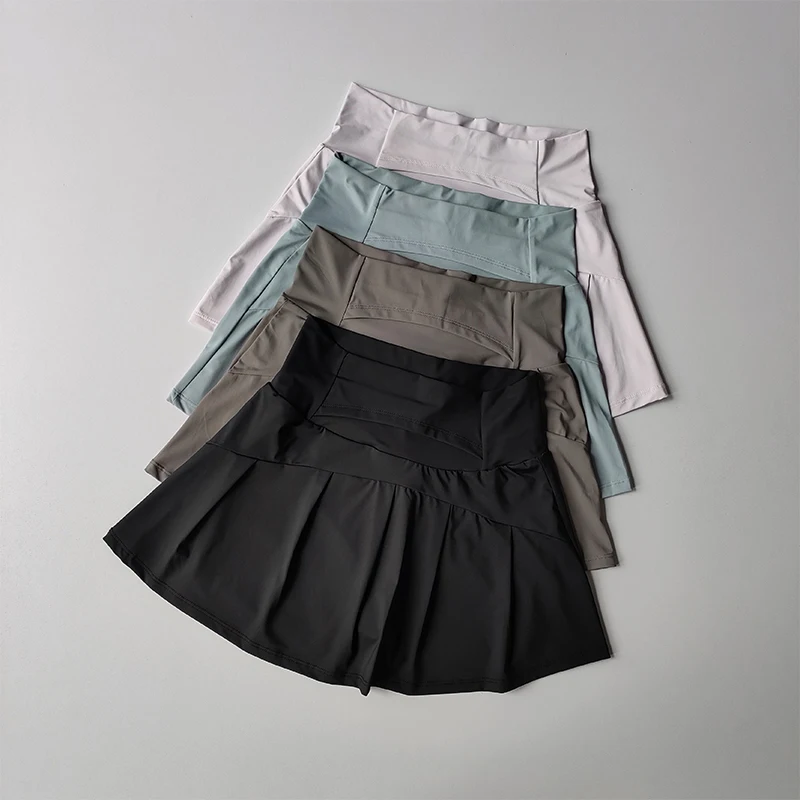 Women's High Waist Sports Short Skirt Quick Dry Fitness Yoga Running Tennis Golf Wear Summer Sport Skirts