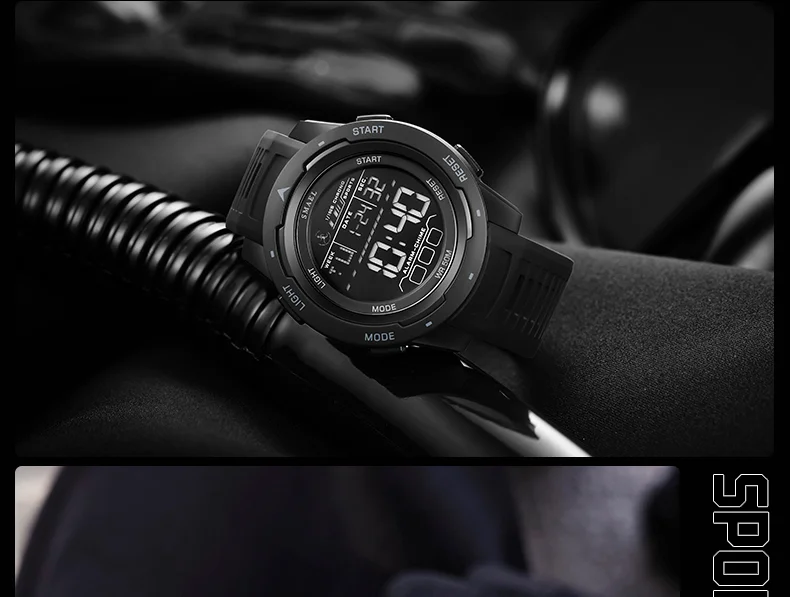 SMAEL 8105 Digital Watches Sports LED Wristwatches Men's 50m Waterproof Watch Digital Light Stopwatch Watch for Men