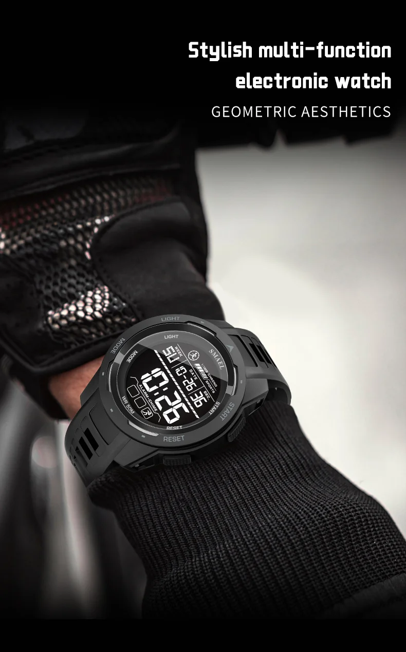 SMAEL 8105 Digital Watches Sports LED Wristwatches Men's 50m Waterproof Watch Digital Light Stopwatch Watch for Men