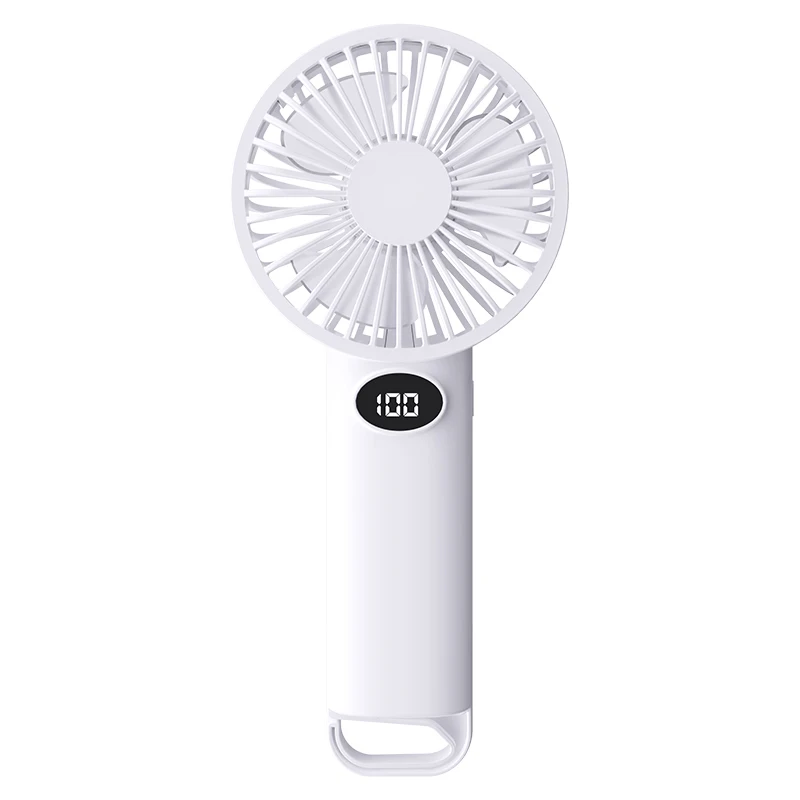 Portable Handheld Small Fan LCD Display with 6-Speed Wind Power Handheld/Vertical Multi-Purpose Small Fan