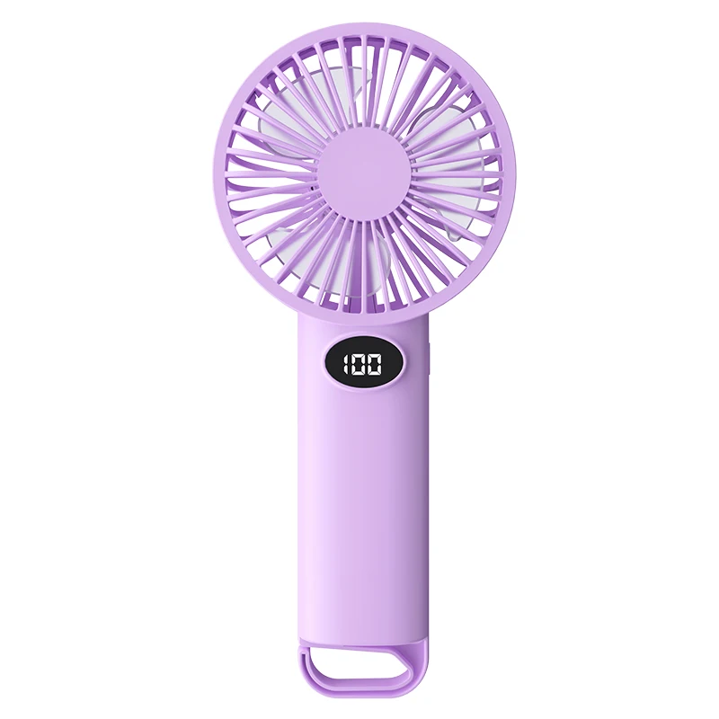 Portable Handheld Small Fan LCD Display with 6-Speed Wind Power Handheld/Vertical Multi-Purpose Small Fan
