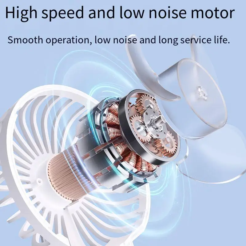 Portable Handheld Small Fan LCD Display with 6-Speed Wind Power Handheld/Vertical Multi-Purpose Small Fan