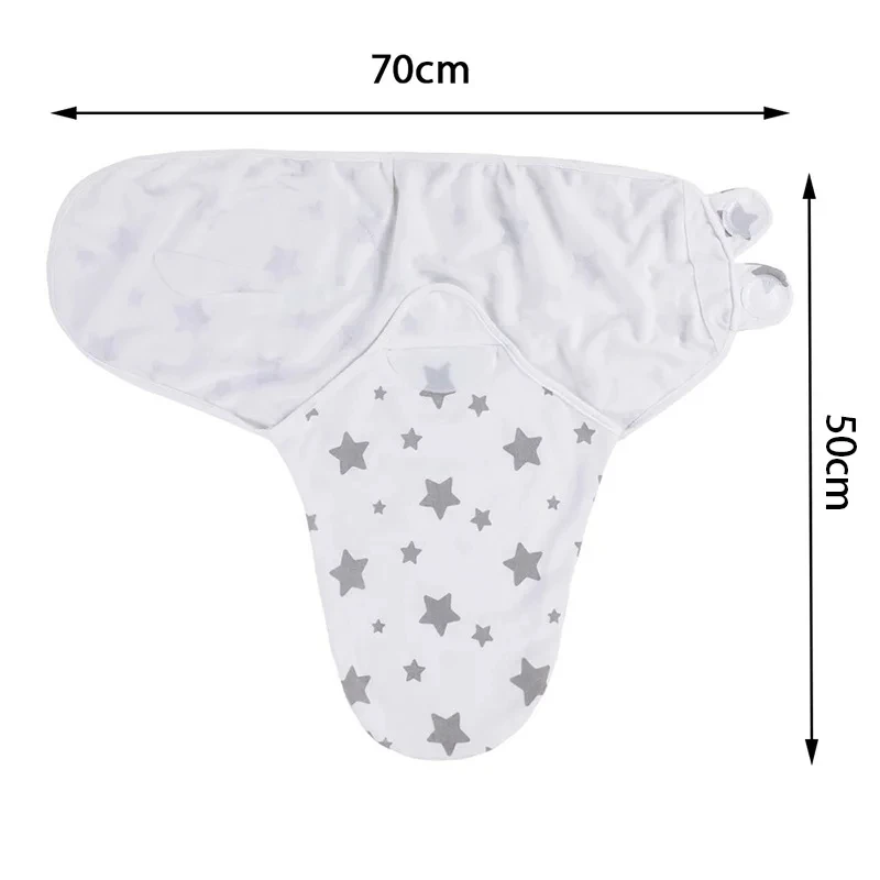 Baby Blanket Hat Set Cartoon Printed Cotton Newborn Swaddle Adjustable Infant Blankets Wraps Applicable All Seasons 0-6 Months