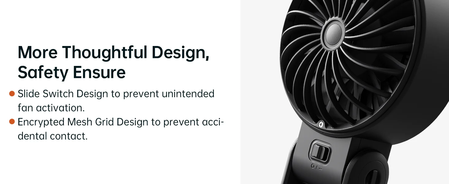 JISULIFE Portable Handheld Fan with LED Display,5 Speeds,5000mAh,150°Folded,3-IN-1 Hand/Desk/Neck Multifunction Personal Fan