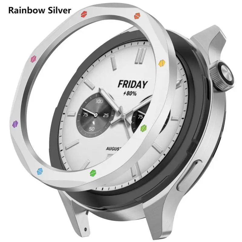 Metal Bezel Ring For Xiaomi Watch S4 S3 Protector with Film Watch Case Cover For Watch Bezel Shell S3 ESIM S4 ESIM Accessories