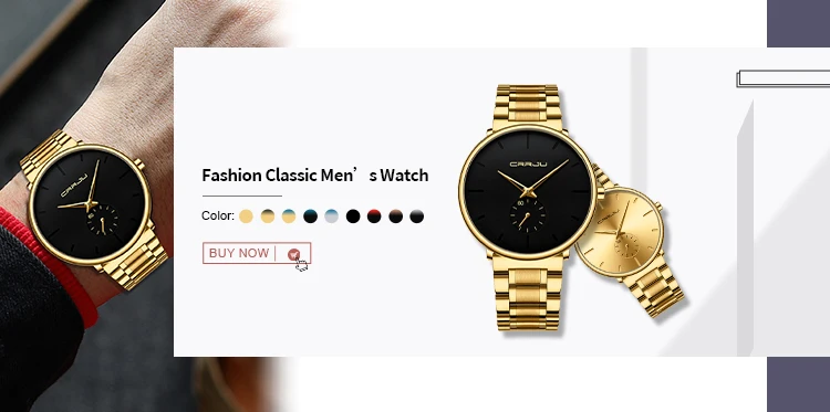 Men Watch CRRJU Watch Women Quartz Dress Watch for Men Dress Watches Fashion Unisex Ultra Thin Wristwatch Relojes Para Hombre