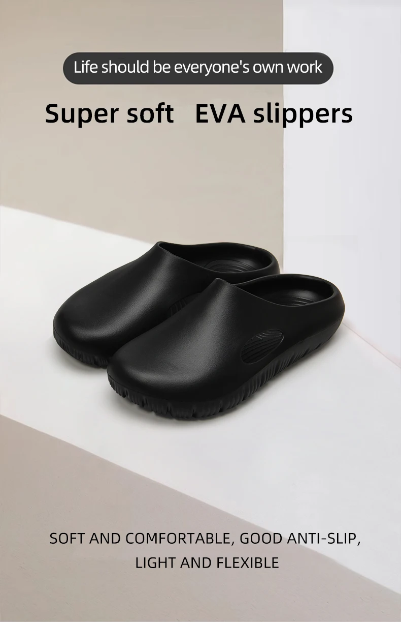 EVA Bread Men's Anti-Slip Odor-Resistant Outdoor Sandals Sports Beach Slippers for Casual Comfortable Footwear