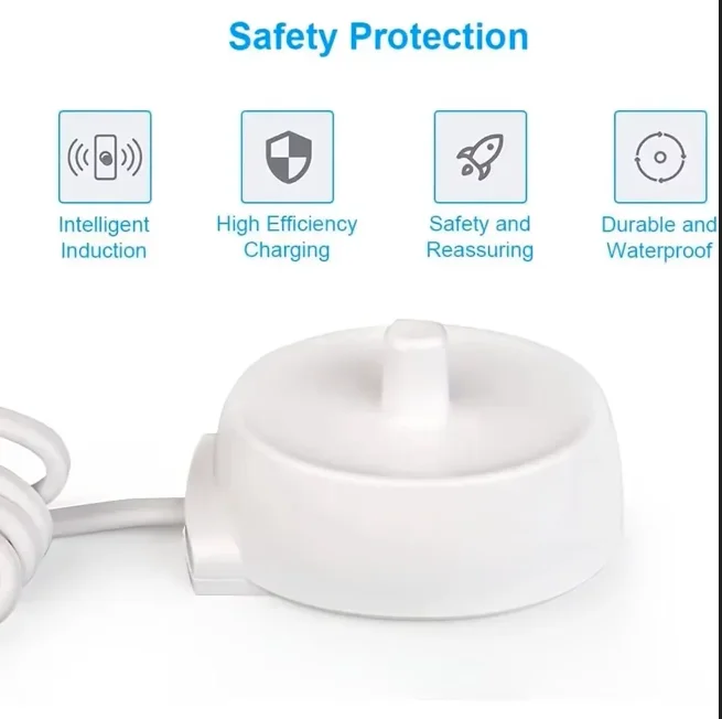 HOMEFISH 1pc Electric Toothbrush Replacement Charger For More Safety Compatible with Most Oral B Toothbrush