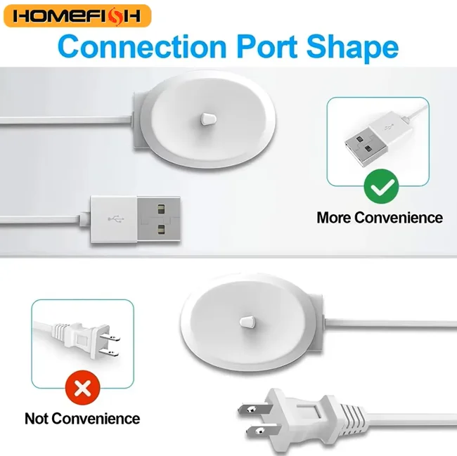 HOMEFISH 1pc Electric Toothbrush Replacement Charger For More Safety Compatible with Most Oral B Toothbrush