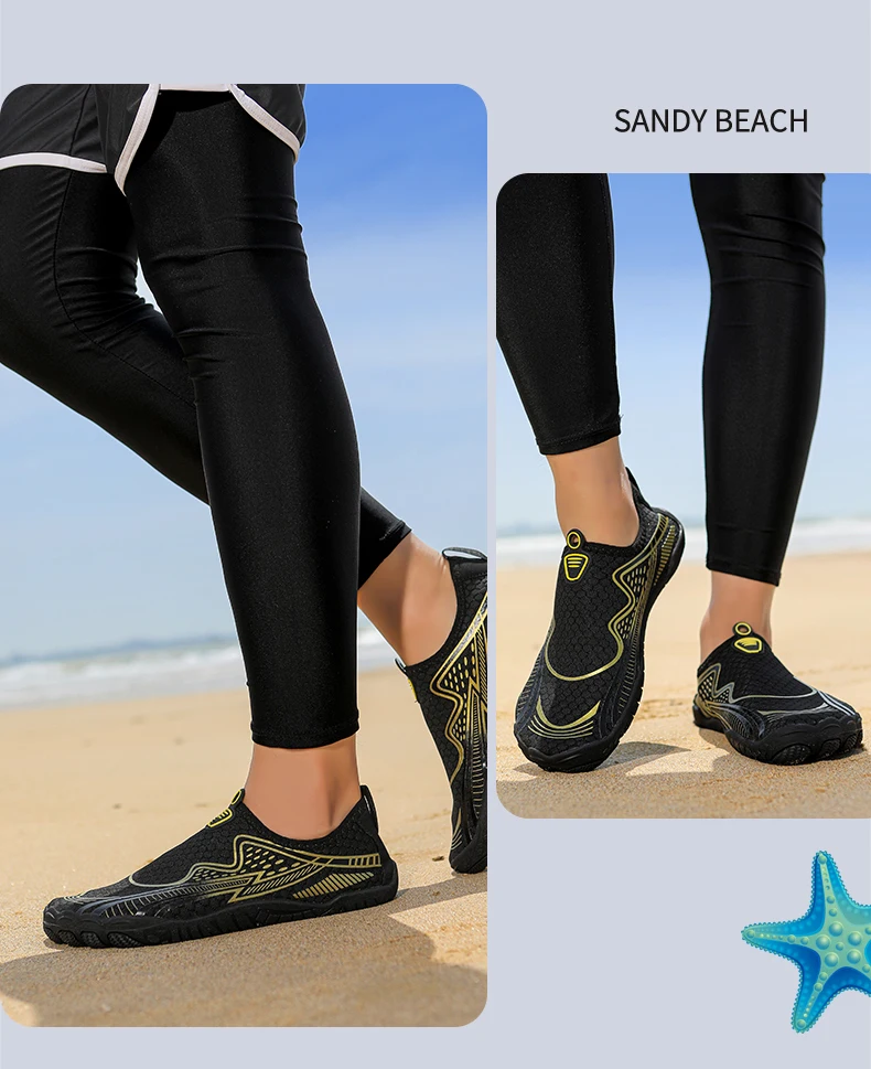 Summer Quick-Drying Beach Water Shoes Unisex Swimming Aqua Slippers Outdoor Activities Surfing on The Sea Five Finger Sandals