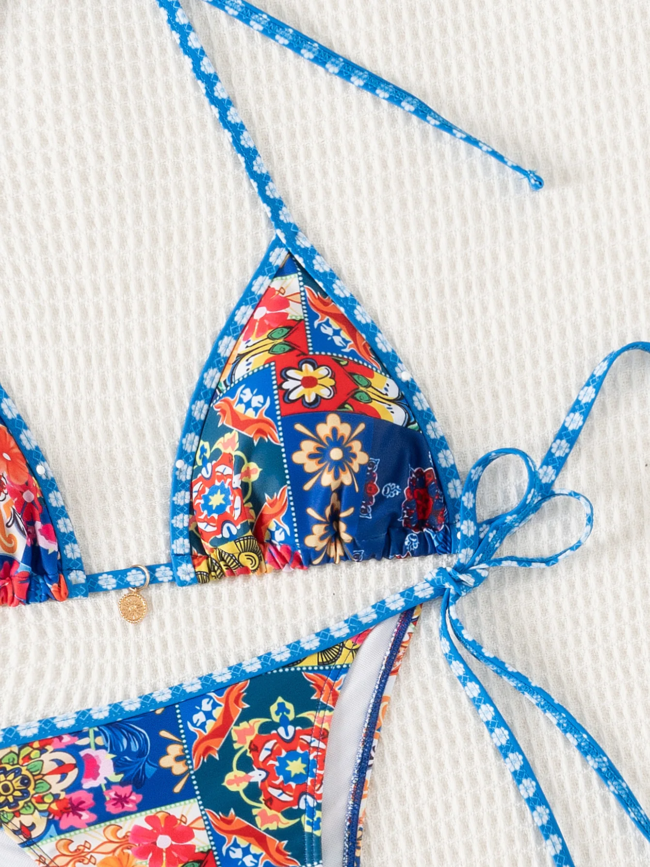"2026 New Triangle Bikini Set - Floral Print Push Up Swimsuit & Brazilian Bottoms"