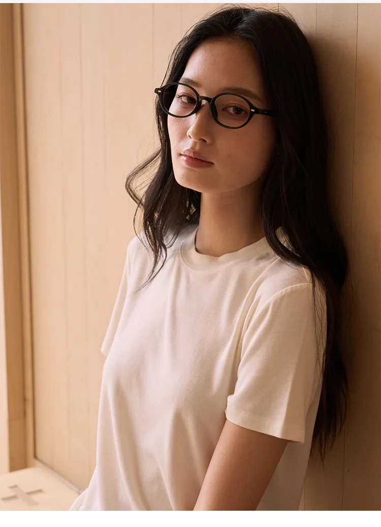 Silk Short Sleeve Women's Summer Round Neck Wool Outerwear T-shirt Slim Fit Base Shirt