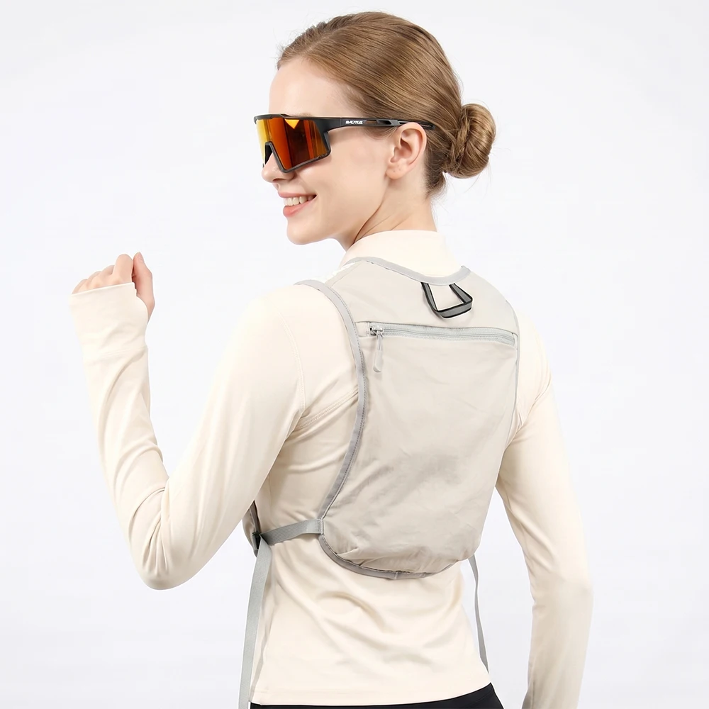 Biking Running Storage Vest Backpack Lightweight Running Vest Reflective Hydration Water Chest Pack Phone Storage Pocket