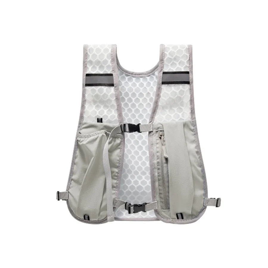 Biking Running Storage Vest Backpack Lightweight Running Vest Reflective Hydration Water Chest Pack Phone Storage Pocket