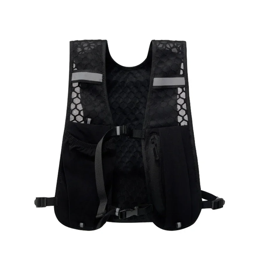 Biking Running Storage Vest Backpack Lightweight Running Vest Reflective Hydration Water Chest Pack Phone Storage Pocket