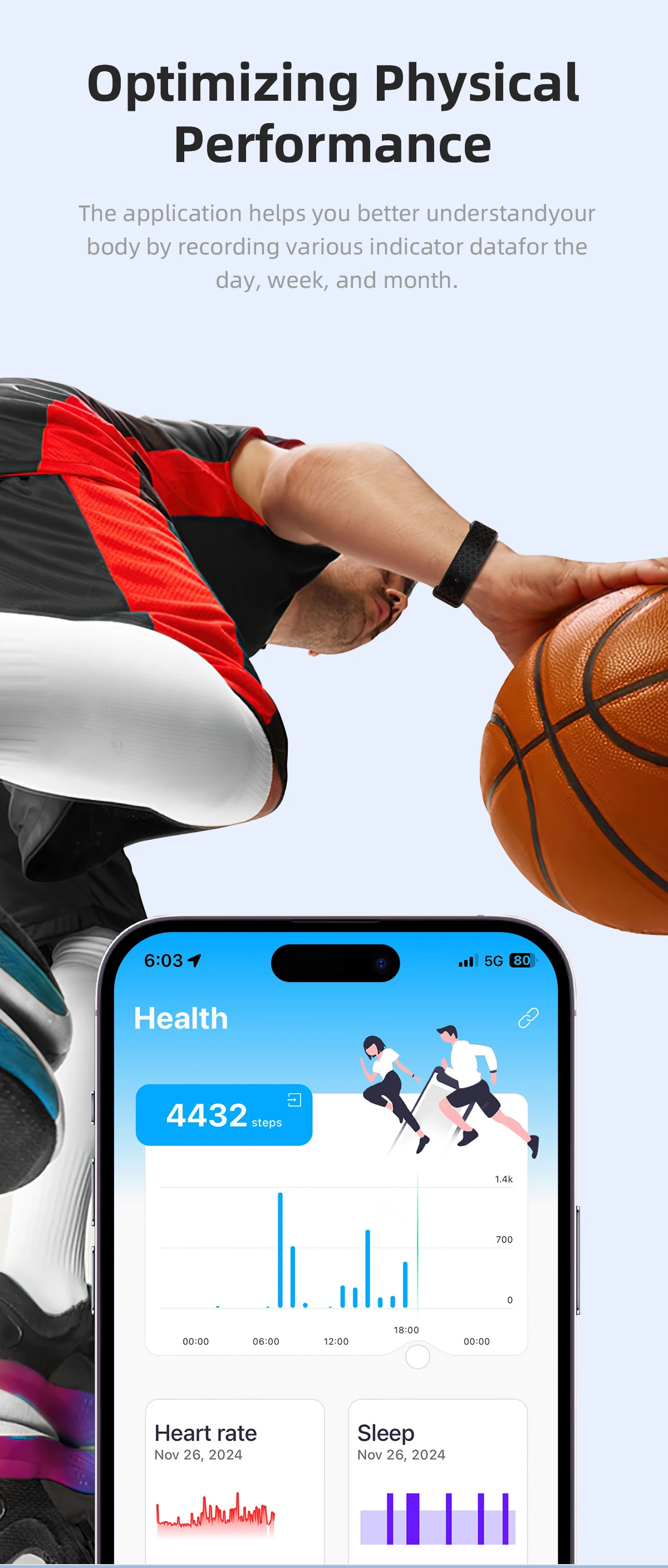 LIGE NO Screen Smart Wristbands With Heart Rate Sleep AI Health Monitor Report Smart Bracelet Incoming Call Notification Watches