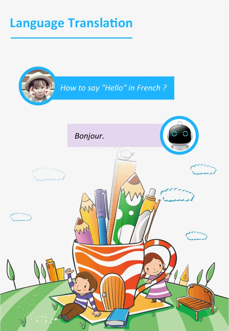 Smart AI Robot WiFi Early Education Toys for Children Speech Recognition & Voice Interactive Educational Learning Machine