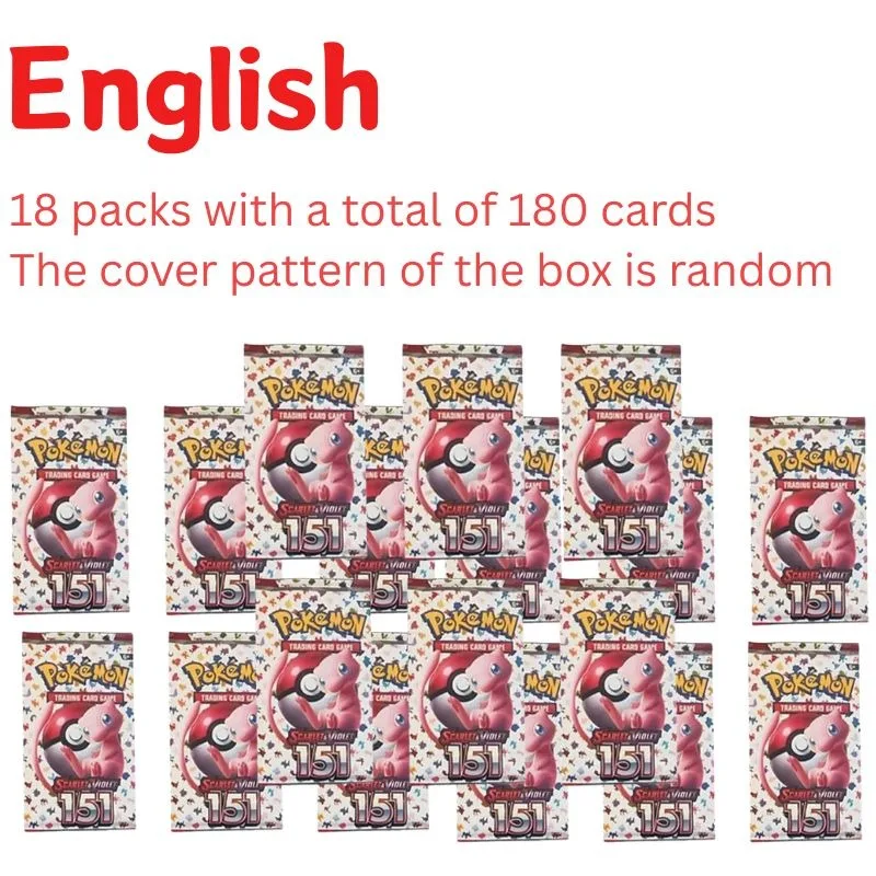 360Pcs TCG Scarlet & Violet 151 Booster Bundle Gift English Edition Trading Cards Anime Collection Card Toy Gift