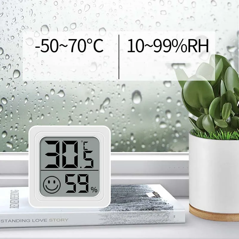 LCD Digital Thermometer Hygrometer Indoor Room Electronic Temperature Humidity Meter Sensor Gauge Weather Station For Home 