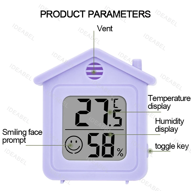 LCD Digital Thermometer Hygrometer Indoor Room Electronic Temperature Humidity Meter Sensor Gauge Weather Station For Home 
