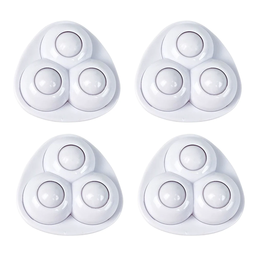 4pcs Paste Universal Wheel No Noise Self Adhesive Universal Pulley Rotating Wheels for Trash Can Bottom Kitchen Small Appliances