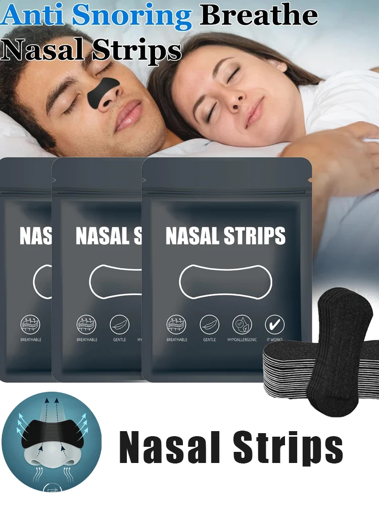 Anti Snoring Nose Strips for Breathing Correction Physical Expansion Breathable Nasal Patch Better Sleep Anti-Snoring Nasal Stri