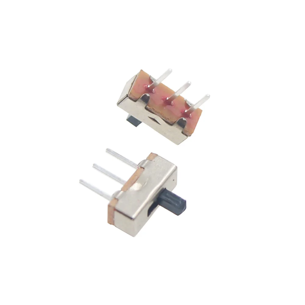 20Pcs SS12D00 Interruptor On-Off Mini Slide Switch 3pin 1P2T 2 Position High Quality Toggle Switch Handle Length:3MM/4MM/5MM/6MM