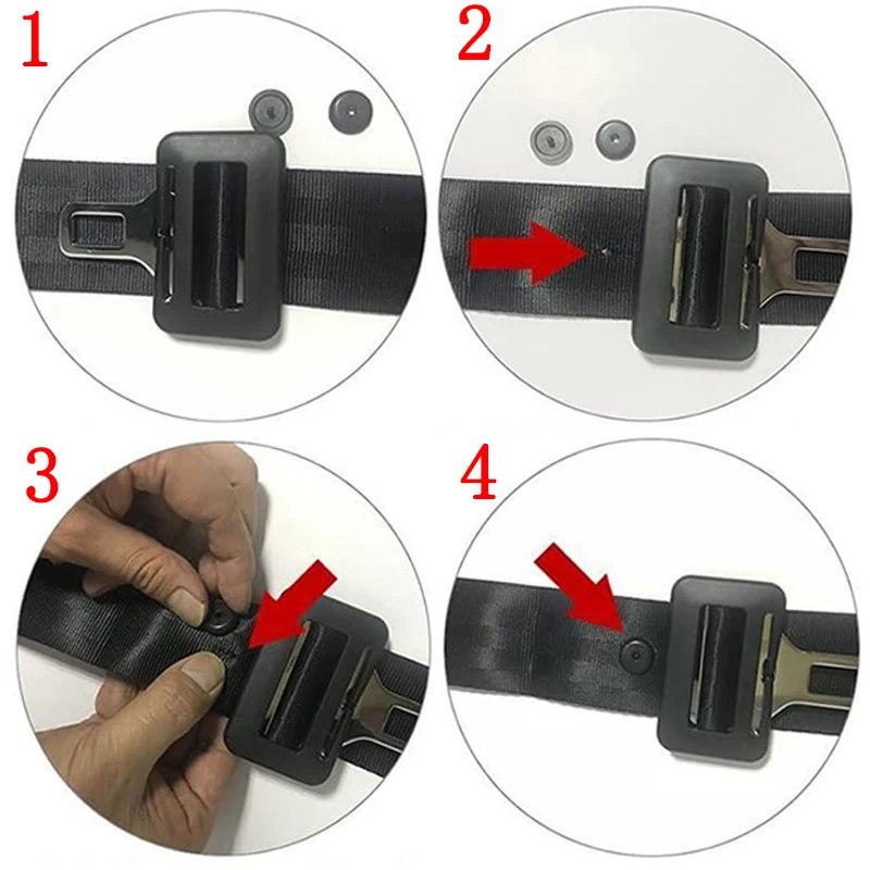 5/10pcs Car Safety Seat Belt Stopper Buckle Auto Seat Belt Spacing Limit Stop Plastic Anti-slip Seat Belt Stop Button