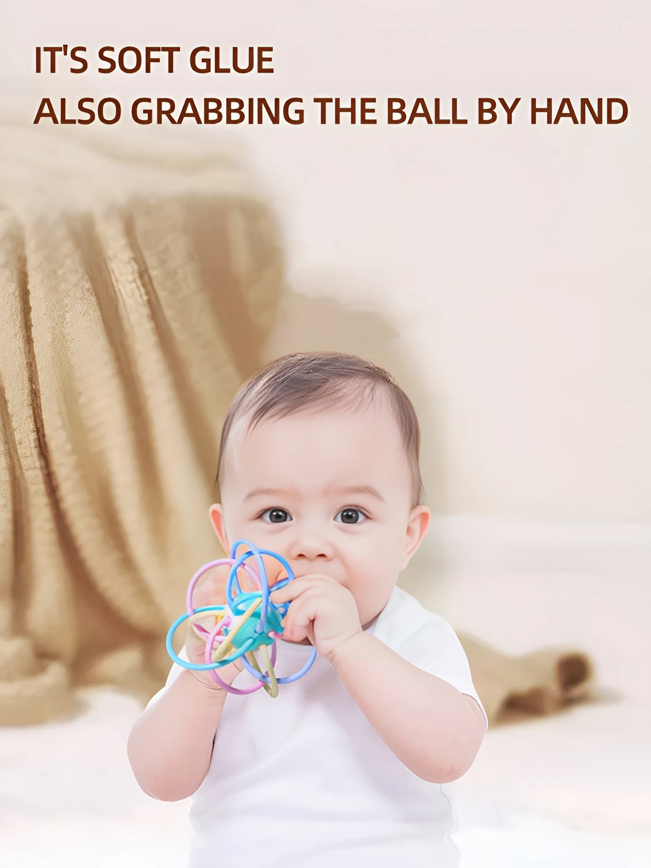 Manhattan Square Golfer Grips Teether Grinding Ball Educational Toy Ball
